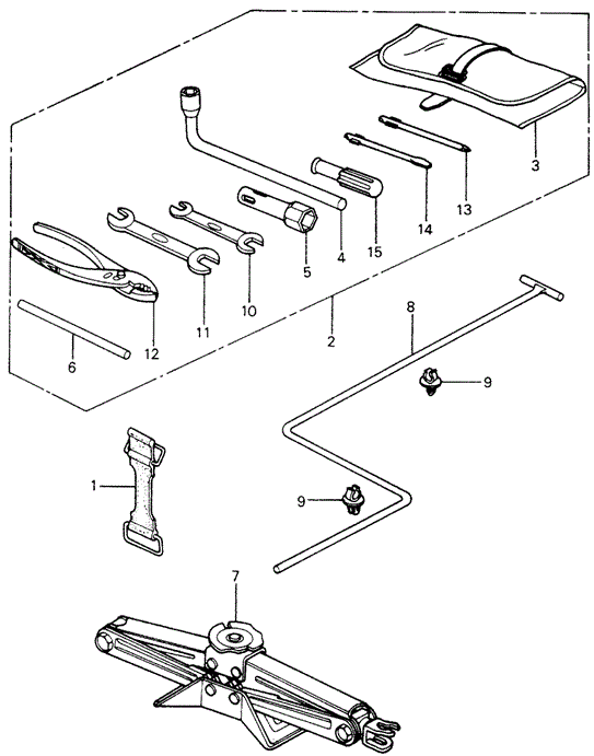 INTERIOR / BUMPER/TOOLS - JACK for 1981 Honda CIVIC HATCHBACK #1
