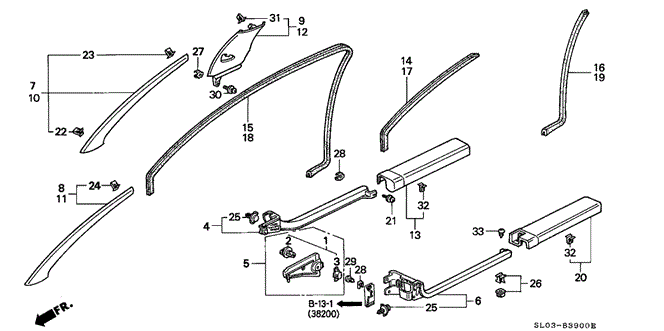 NSX PILLAR GARNISH