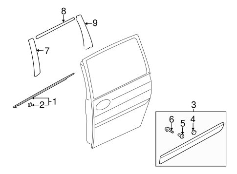 Entourage EXTERIOR TRIM - SIDE DOOR