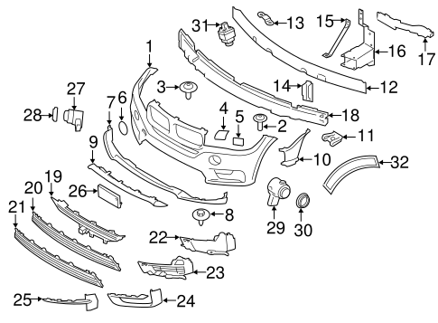 X5 BUMPER & COMPONENTS - FRONT 2