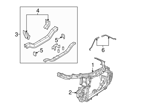 Sebring RADIATOR SUPPORT 2