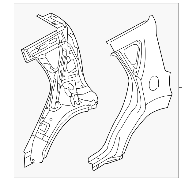 70100-E4A40 Деталь QUARTER PNL ASSY, LEFT