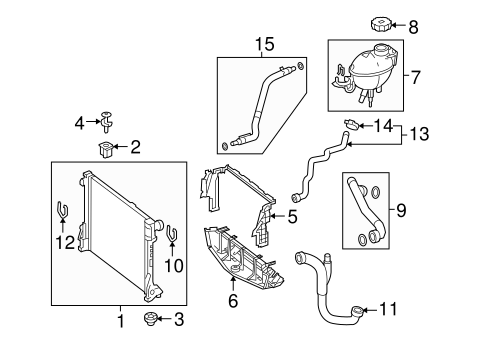 E550 RADIATOR & COMPONENTS 2