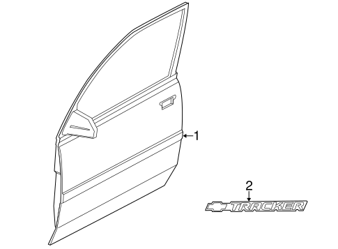 Tracker EXTERIOR TRIM - FRONT DOOR 2