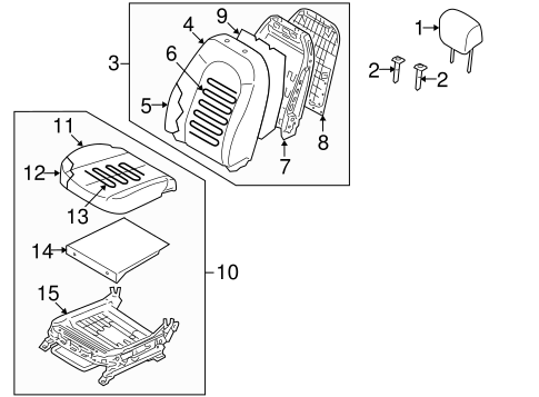 Elantra DRIVER SEAT COMPONENTS 2
