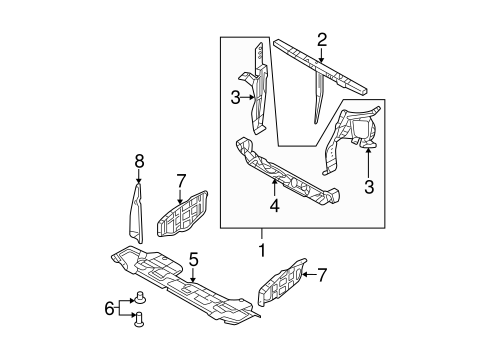Sedona RADIATOR SUPPORT
