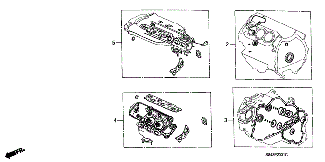 ENGINE/GASKET KIT (V6) for 1998 Honda ACCORD SEDAN #1