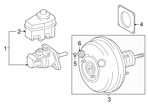 Tacoma MASTER CYLINDER - COMPONENTS ON DASH PANEL