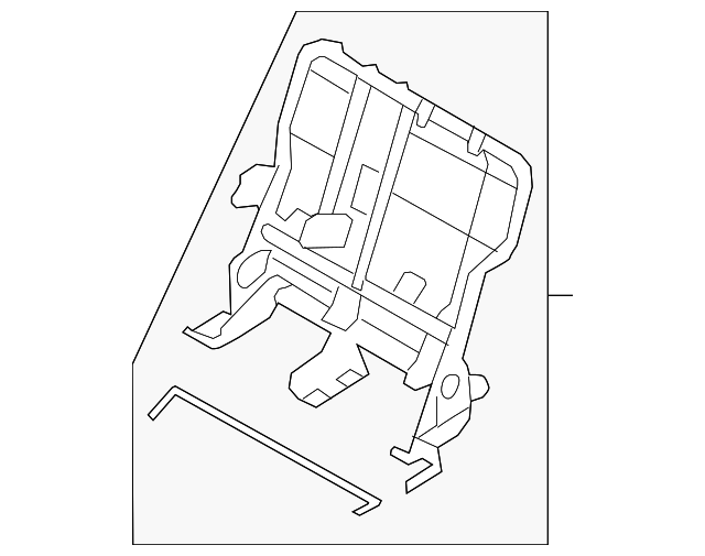 7T4Z78613A39BA Деталь SEAT BACK FRAME, LEFT