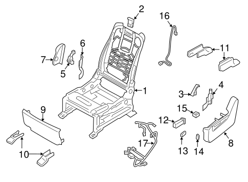 QX80 DRIVER SEAT COMPONENTS 3