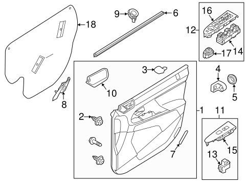 Sportage INTERIOR TRIM - FRONT DOOR
