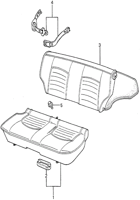 INTERIOR / BUMPER/REAR SEAT - SEAT BELT (1) for 1979 Honda ACCORD HATCHBACK #1