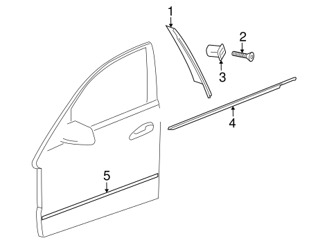 E63 AMG EXTERIOR TRIM - FRONT DOOR