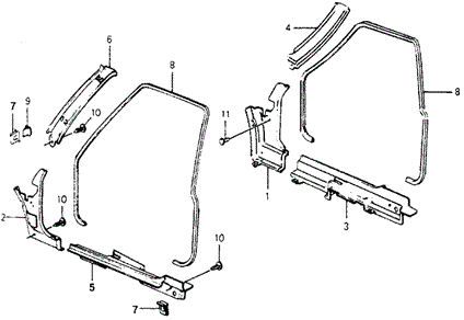 INTERIOR / BUMPER/DOOR TRIM for 1977 Honda ACCORD HATCHBACK #1