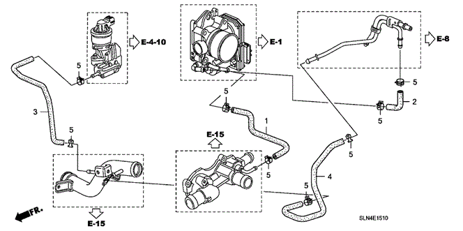 ENGINE/WATER HOSE for 2008 Honda FIT #1