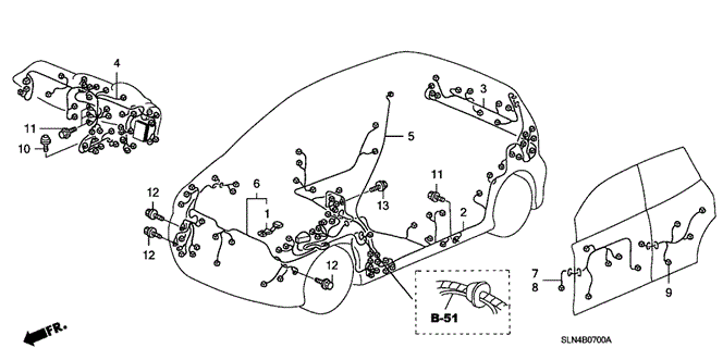ELECTRICAL / EXHAUST / HEATER / FUEL/WIRE HARNESS for 2008 Honda FIT #1