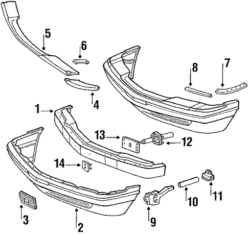 560SEC FRONT BUMPER
