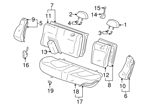 Optima REAR SEAT COMPONENTS 2