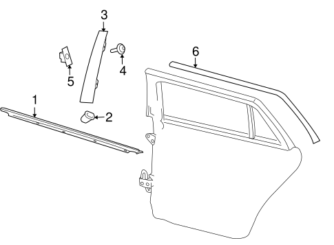 Jetta EXTERIOR TRIM - REAR DOOR