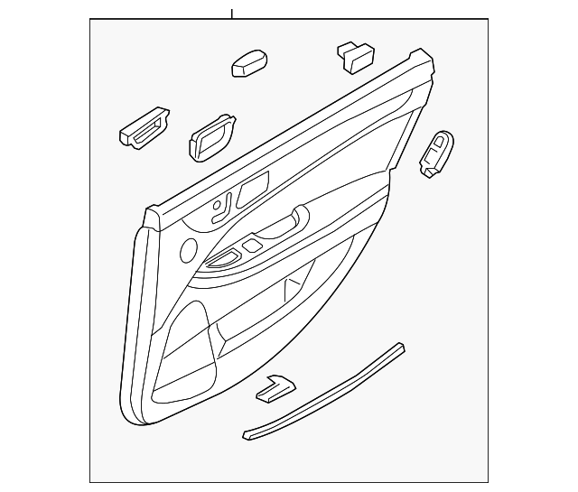 83305-3NEA0-W2R Деталь DOOR TRIM PANEL, LEFT