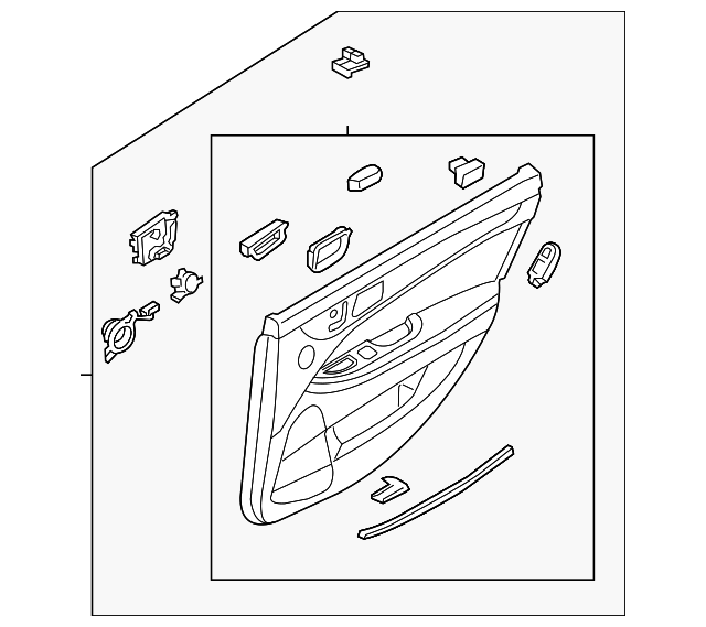 83301-3NED0-W2R Деталь DOOR TRIM PANEL, LEFT