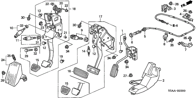 CHASSIS/PEDAL for 2004 Honda CIVIC SEDAN #1