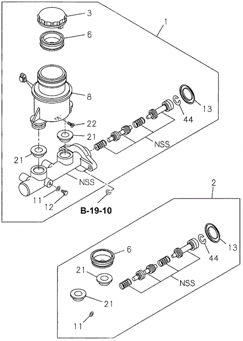 CHASSIS/BRAKE MASTER CYLINDER for 1994 Honda PASSPORT #1