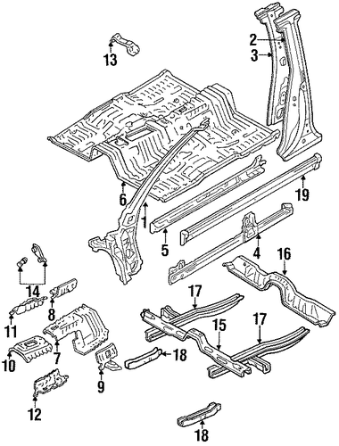 Cressida CENTER PILLAR & ROCKER