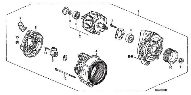 ENGINE/ALTERNATOR (DENSO) for 2008 Honda PILOT #1