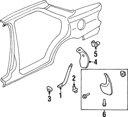 Sephia EXTERIOR TRIM - QUARTER PANEL