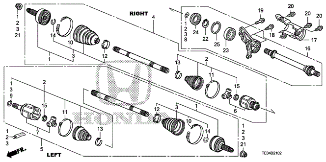 CHASSIS/DRIVESHAFT - HALF SHAFT (V6) (AT) for 2010 Honda ACCORD COUPE #1