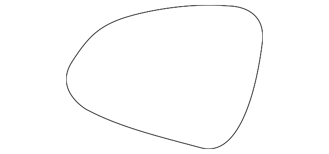 23125819 MIRROR GLASS, LEFT
