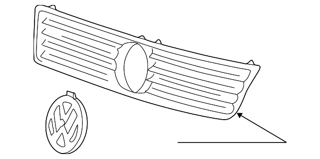 3B0-853-651-L-3FZ Деталь GRILLE ASSY