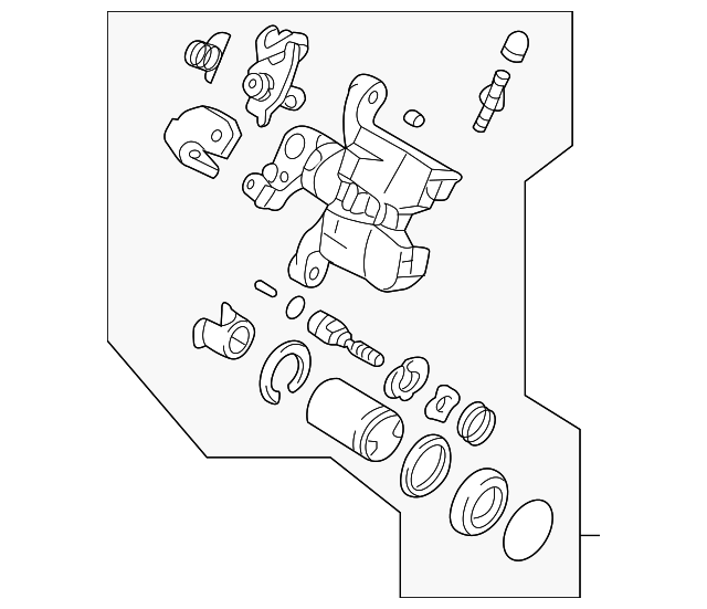 GK2A2671XB Деталь CALIPER, LEFT
