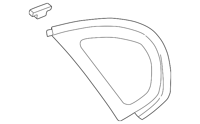 65222AE04ANF Деталь QTR GLASS, RIGHT