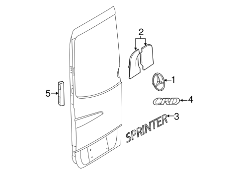 Sprinter 3500 EXTERIOR TRIM - REAR DOOR