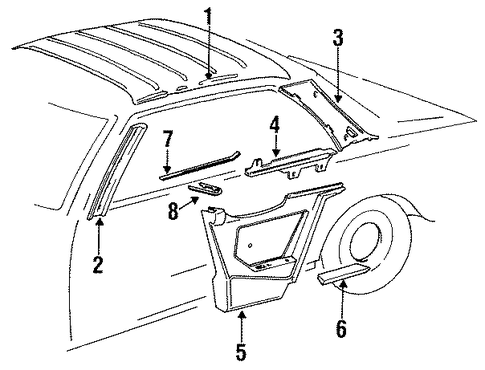 300CD QUARTER PANEL TRIM