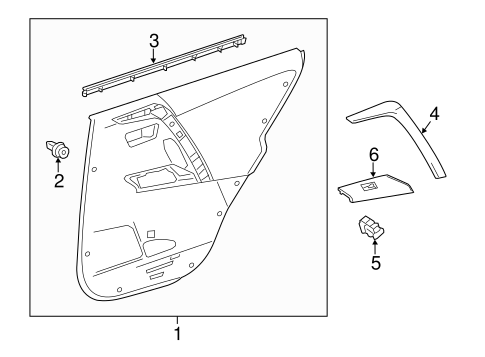 RAV4 INTERIOR TRIM - REAR DOOR