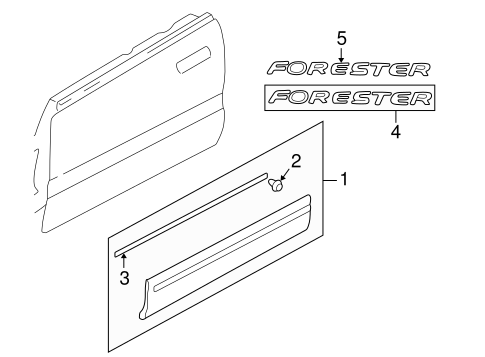 Forester EXTERIOR TRIM - FRONT DOOR