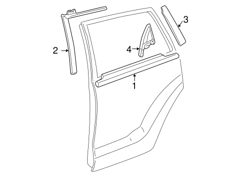 Matrix EXTERIOR TRIM - REAR DOOR