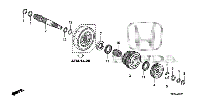 TRANSMISSION - AUTOMATIC/AT THIRD SHAFT (V6) for 2009 Honda ACCORD COUPE #1