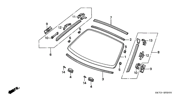 INTEGRA HATCHBACK FRONT WINDSHIELD