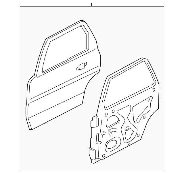 YL8Z-7824631-AA Деталь DOOR SHELL, LEFT