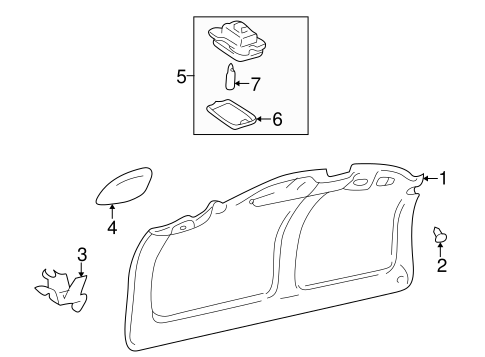 LS430 INTERIOR TRIM - TRUNK