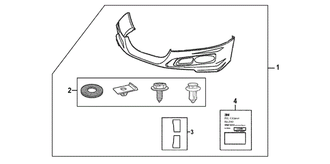 ACCESSORIES/MUGEN- FRONT UNDER SPOILER for 2011 Honda CR-Z #1