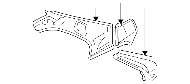 76630-5M030 Деталь INNER QTR PANEL, RIGHT