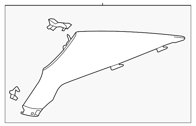 9057690 Деталь UPPER QTR TRIM, LEFT