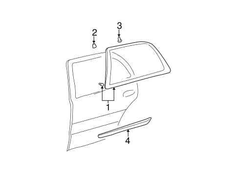 DeVille EXTERIOR TRIM - REAR DOOR