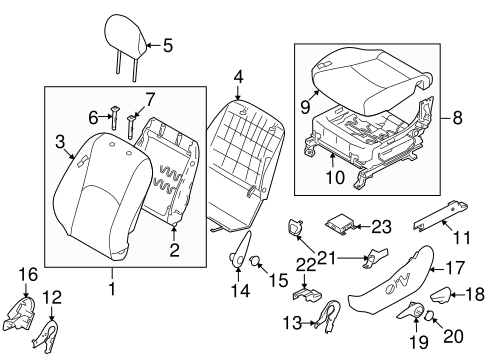Borrego FRONT SEAT COMPONENTS 2