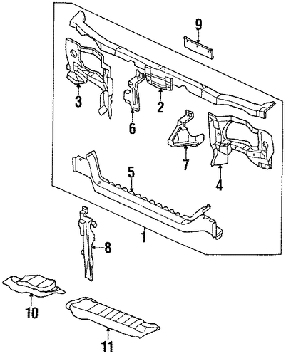 200SX RADIATOR SUPPORT